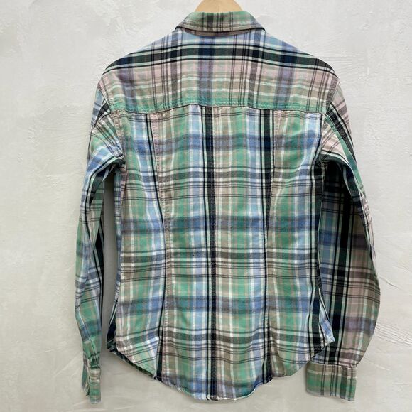 Vintage Guess Plaid Western Shirt Medium Womens Guess Snaps Button Down Shirt M - Picture 9 of 16